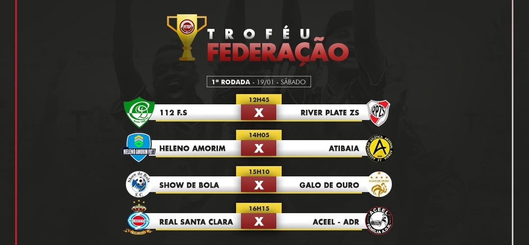 TROFéU FEDERAçãO -TEREMOS MUITA RIVALIDADE NA 1ª RODADA